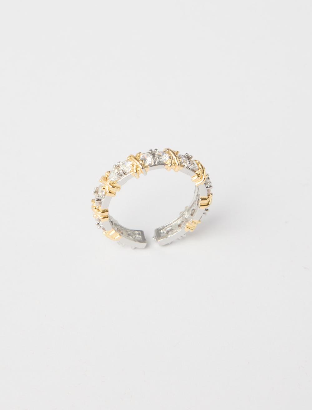 Zirkon Taş Detaylı Modern Yüzük