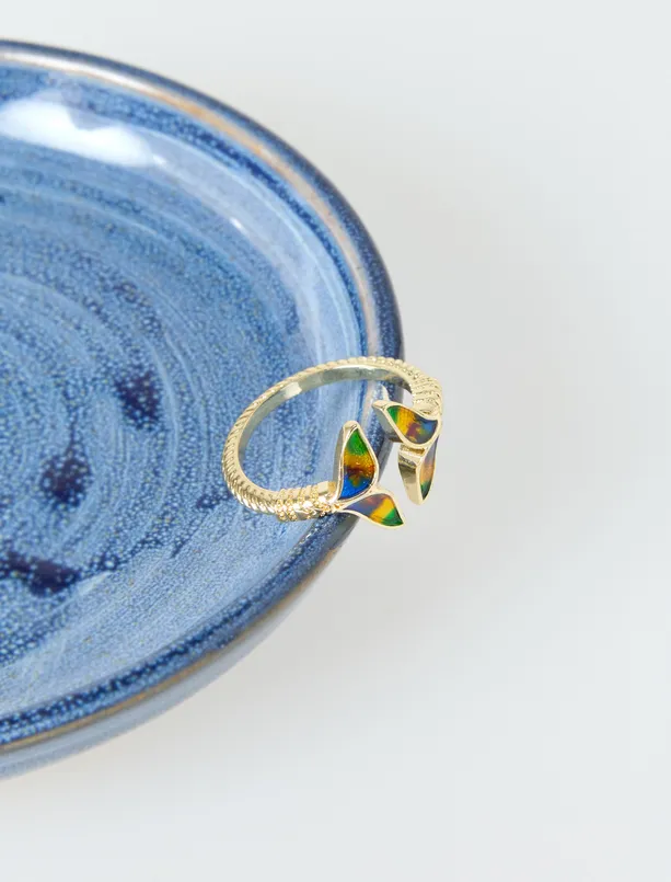 Bayan  Kuyruk Detaylı Zarif Yüzük