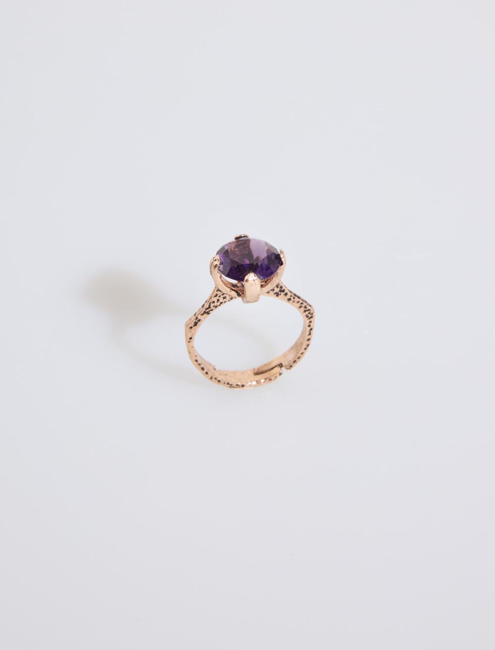 Büyük Taş Detaylı Ayarlanabilir Yüzük