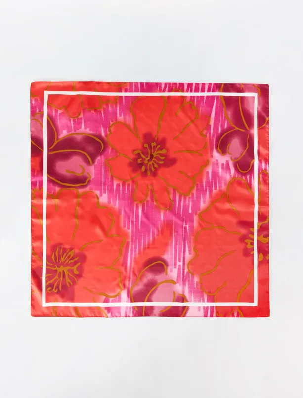 Women  Floral Patterned Woven Scarf