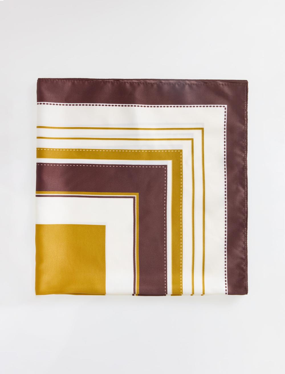 Çizgi Desenli Dokuma Eşarp