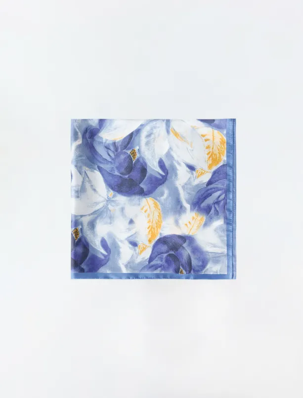 Bayan  Çiçek Desenli Dokuma Eşarp