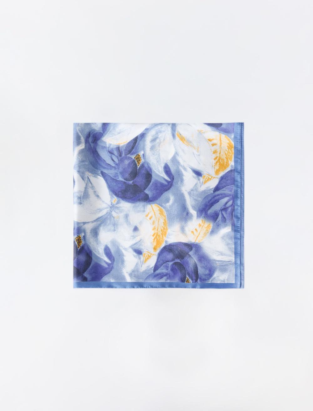 Çiçek Desenli Dokuma Eşarp