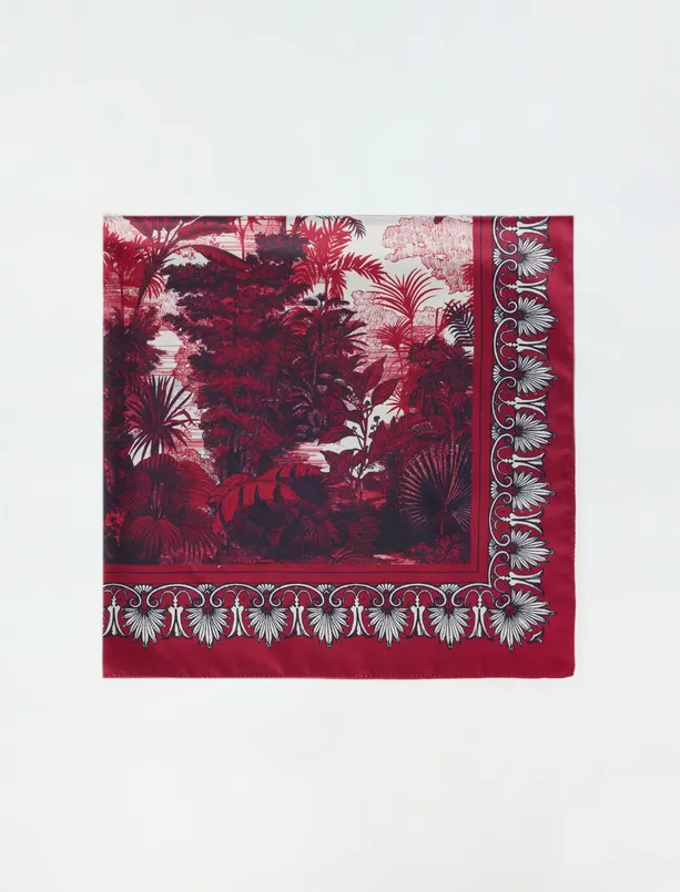 Bayan  Çiçek Desenli Dokuma Eşarp