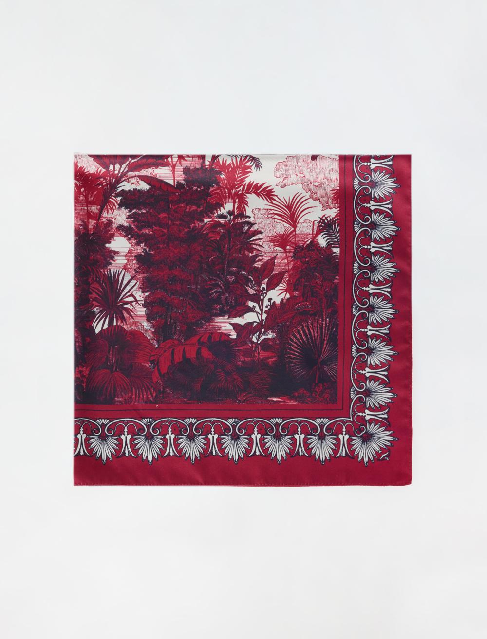 Çiçek Desenli Dokuma Eşarp