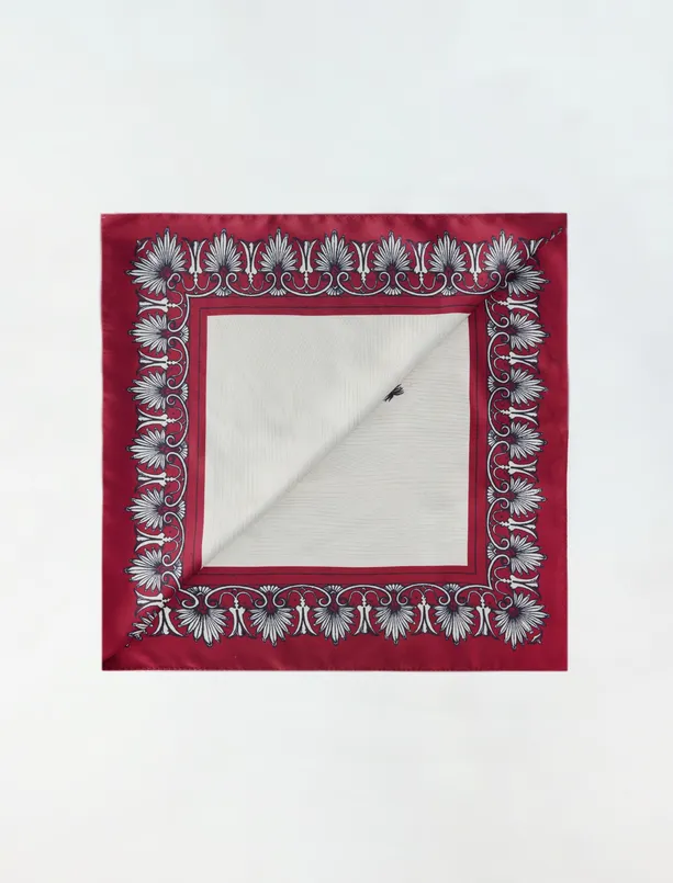 Bayan Karışık Çiçek Desenli Dokuma Eşarp