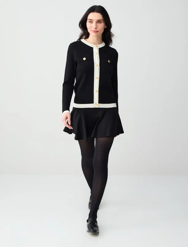 Bayan  Düz Kesim Beli Lastikli Mini Örme Şort Etek