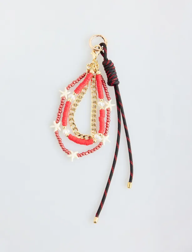 Women  Star Figured Chain Detailed Keychain