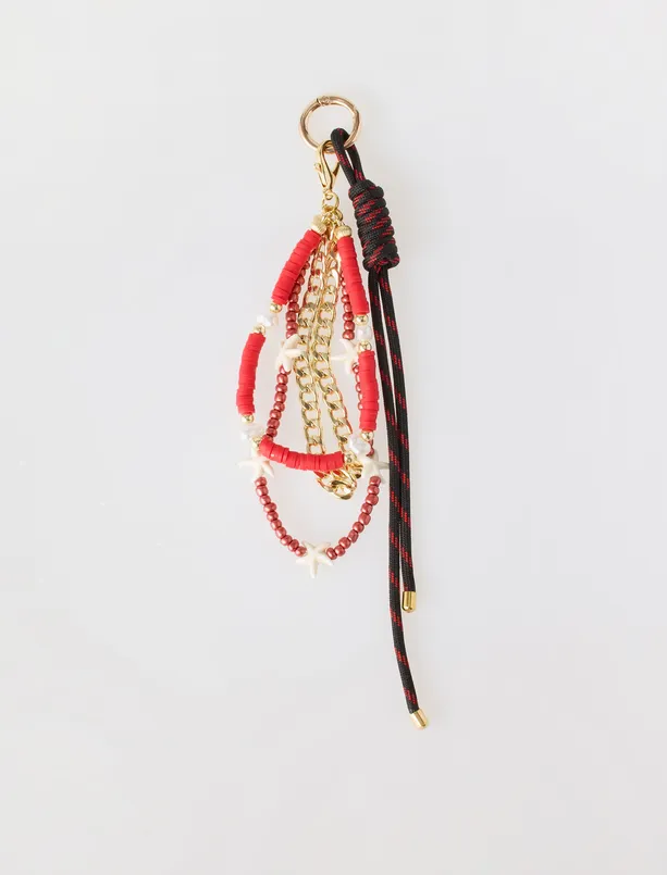 Women  Star Figured Chain Detailed Keychain
