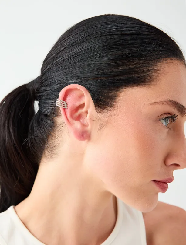 Women  Multi-Joint Earrings with Sparkling Stones